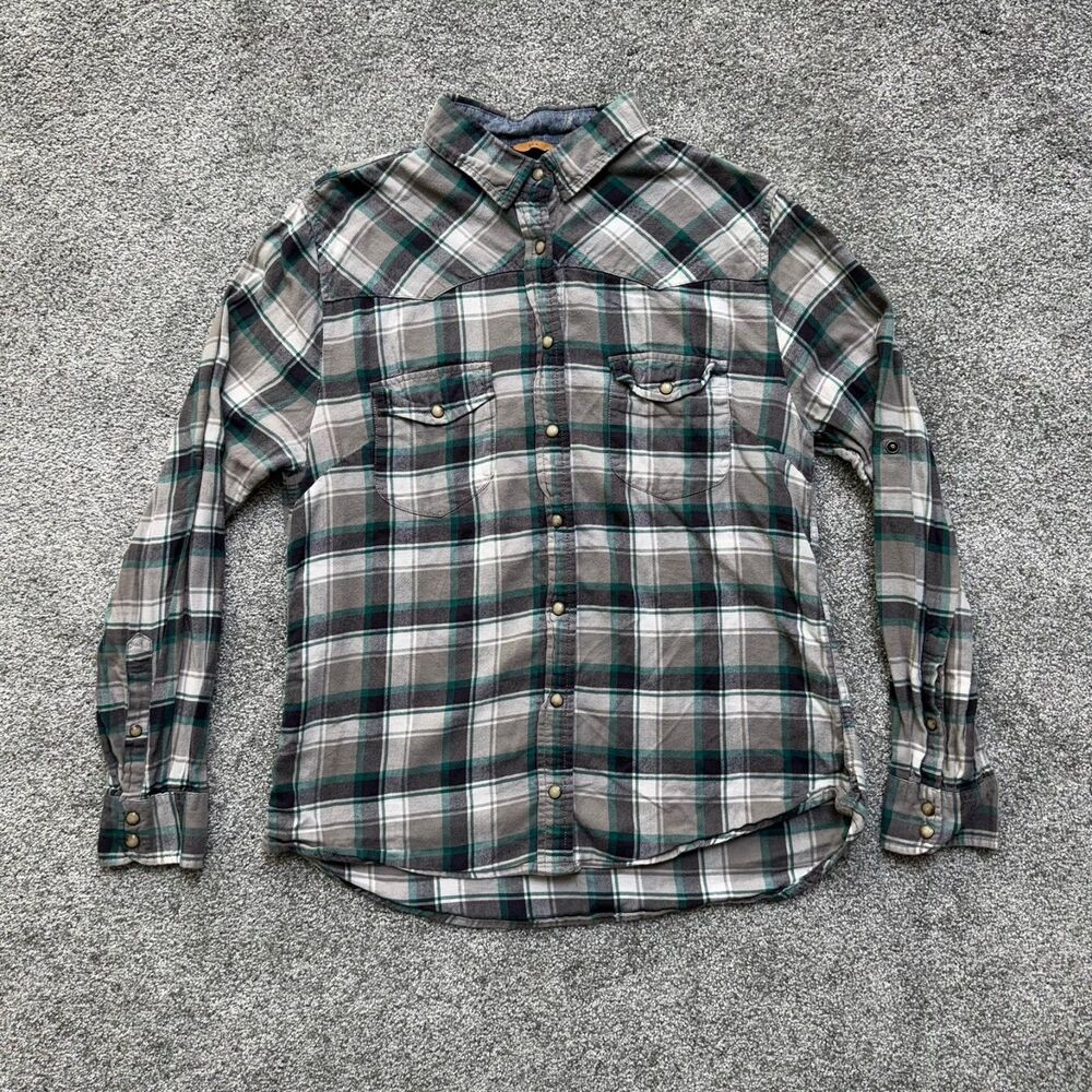 Jach's Girlfriend Womens Size Medium Flannel Long Sleeve Western